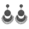 Aretes de Estilo Exótico de Venta Caliente Retro Literario Clásico Dignificado Ganchos para la Oreja Versátil Hueco Moda Borla Colgantes