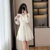 Vestido floral de gasa de manga larga para mujer, nuevo modelo otoño 2026, vestido popular de venta caliente para mujeres petite este año