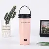 Nueva Taza de Hielo Termo de Acero Inoxidable 316 Taza de Pajita de Aspecto Elegante Asa Portátil para Coche Taza de Agua Fría