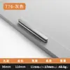 Manija moderna minimalista extendida de aleación de aluminio negro para puertas de gabinetes y armarios, herraje para puerta de cajón de gabinete con forma de letra hecho a mano