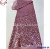Tecido de lantejoulas com criptografia multicolor 3MM tecido totalmente bordado vestido de noiva vestido presente tecido para vestuário fábrica atacado