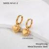 Brincos de Coração Europeus e Americanos Mais Vendidos Transfronteiriços Brincos de Aço Inoxidável para Mulheres Ouro 18K Elegantes Versáteis Brincos Personalizados com Cravação de Diamantes para Mulheres