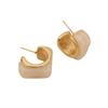 [Ice Meng] Pendientes retro de ámbar artificial cuadrado para mujer, pendientes de moda francesa, pendientes de acero inoxidable E580