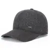 Chapéus para Outono e Inverno, Espessados para Homens de Meia-Idade e Idosos, Quentes e Forrados com Lã, Proteção Solar e Contra o Sol, Boné de Baseball Simples e Estiloso