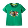Ropa para niños Wang Wang, camiseta de algodón con cuello redondo y manga corta, nueva camiseta de verano, camiseta de media manga, una generación de cabello