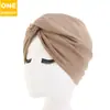 Chapéu Turbante de Algodão Estilo Boho Gorro Torcido Chapéu Indiano Touca Base para Quimioterapia TJM-163