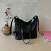Bolsa Saco Estilo Coreano Nicho Padrão Trançado Preguiçoso para Mulheres, Nova Bolsa de Ombro Transversal Tendência Fashion para o Dia a Dia