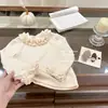 ¡Nuevo estilo engrosado 2026! Ropa interior térmica para niñas de invierno, tejido cepillado, elegante prenda interior coreana de manga larga, moderna para niños