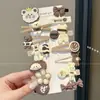 Pinza para el Cabello de Peluche Color Café para Niñas, Accesorios para Flecos Rebeldes en la Parte Delantera, No Daña el Cabello, Pinzas Pequeñas para Bebé