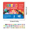 Bolígrafo Marcador Líquido Acrílico de Venta Caliente Transfronterizo 168 Colores Marcador para Arte Profesional Pincel Suave de Color Grande