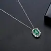 Collar Esmeralda Nuevo Estilo Jinse, Lujo Ligero, Gama Alta, Elegante, Adecuado para Regalo, Cadena para Clavícula Femenina Estilo Chino Nuevo