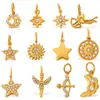 Acessórios de Joias Europeus e Americanos Transfronteiriços de Alto Padrão com Pingente de Estrela e Lua e Anjo com Diamantes Brilhantes e Design de Sol e Flecha