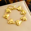 Europa y Estados Unidos moda transfronteriza estilo ins simple liso acero inoxidable conexión de amor accesorios cadena collar pulsera traje
