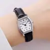 Reloj de cuarzo para mujer con esfera cuadrada retro, reloj de pulsera con correa de cuero de nicho, reloj versátil para estudiantes y para ir al trabajo, relojes de mujer al por mayor