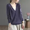 200 jin pueden usar suéter de cuello en V para mujer, holgado, talla grande, elegante, moderno, color liso, cárdigan, tejido de manga larga, top de punto con temperamento