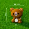 Paisagem em miniatura, criativa e divertida, com um design de urso fofo. DIY Cartoon, peças decorativas adoráveis com um toque de luxo, perfeitas como enfeites únicos para carro ou mesa