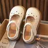 Zapatos de Cuero para Niñas 2026 Primavera y Otoño Nuevos Zapatos de Princesa de Suela Blanda Estilo Británico Zapatos Individuales para Bebé Zapatos Individuales Negros para Niños