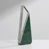 Trophy de mármol y cristal al por mayor de fábrica, grabado gratuito, conmemorativo del año de construcción de grupo para conferencias, de alta gama, personalización gratuita