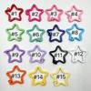 Spray de tinta colorido chaveiro de estrela de cinco pontas chaveiro de anel fechado plano chaveiro artesanal DIY corrente de chaveiro acessórios de joalheria pingente