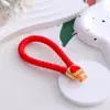 Llavero de Arco de Arcilla Cordón de Cuero Pequeño Regalo Pedrería Colgante de Llave de Metal Yiwu Pequeño Artículo Mayorista Transfronterizo
