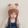 Gorro de Invierno para Bebé Estilo Nuevo Cálido Tejido con Protección para las Orejas para Niños y Niñas Lindo Súper Lindo Gorro de Lana para Bebé