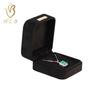 Caixa de Joias de Veludo Preto de Luxo Leve de Alta Qualidade Caixa de Embalagem de Joias com Etiqueta Dourada Personalizada Caixa para Pingente Pulseira Pulseira Colar Anel