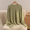 Suéter de punto polar sin costuras para mujer con cuello redondo para otoño e invierno, suéter raglán suave y mullido de manga larga, jersey holgado y relajado