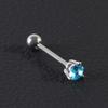 Anillos para Piercing de Lengua Estilo Europeo y Americano Acero Inoxidable Zircón Brillante Nicho Moda Joyería para Piercing Tachuelas para Lengua Venta al por Mayor