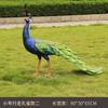 Escultura de fibra de vidrio de simulación de pavo real al aire libre con pantalla abierta, decoración de animales del bosque para parque, paisaje de jardín, boceto de jardín