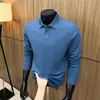 Camisa Polo de Hombre Cross 100% Algodón Otoño 2026 Nueva Casual Capa Base Color Sólido Cuello Camisero Manga Larga para Hombre