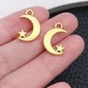 Colgante de Aleación Retro Hueco de Estrella Luna Sol de Cinco Colores Pulsera Hecha a Mano Llavero Accesorios Joyería Colgante