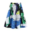 Ropa Europea y Americana Transfronteriza para Mujer Aliexpress Ins Popular Moda Estampada Plisada Falda Midi