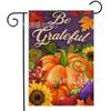 Temu Más Vendido Bandera de Jardín Otoño Acción de Gracias Rayas Hoja de Arce Calabaza Decoración de Patio Lino Doble Cara Jardín