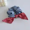 Scrunchie de Tecido Suave com Bolinhas Estilo Coreano Doce de Nicho Versátil Prendedor de Cabelo Acessório de Cabelo da Moda de Alta Qualidade com Personalidade para Mulheres