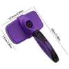 Cepillo Autolimpiante - Peine para Quitar Pelo Muerto y Aseo Flotante para Perros y Gatos, Adecuado para Mascotas que Mudan y Tienen Pelo Largo, con Suministros para Mascotas, Morado