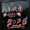 Pegatinas Decorativas para Ventana Año del Caballo 2026 Nuevas Pegatinas Electrostáticas de Vidrio Felpudas 5D para Decoración de Ambiente de Año Nuevo y Festival de Primavera