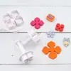 Dabi 3 Peças Molde de Relevo de Hortênsia de Primavera Molde de Biscoito Ferramenta de Impressão Ferramenta DIY para Fondant e Bolo