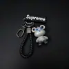 Novo Chaveiro Mecânico de Urso Pingente de Carro Desenho Animado da Moda Decoração Criativa para Bolsa de Casal Chaveiro de Silicone