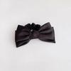 Princesa Arco Preto Cetim Grande Intestino Grande Volta da Cabeça Anel de Cabelo High Sense Elegante Rabo de Cavalo Elástico Elástico Cabelo Corda Cabelo