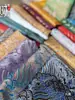 Tecido Jacquard Brocado com Padrão Ondulado, Tecido de Seda Estilo Antigo, Materiais DIY para Qipao e Roupa Tang, Multicolor