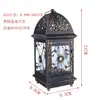 Estilo Europeu Ferro Forjado Vidro Pastoral Retro Vento Lâmpada Suporte de Vela Ornamento Nórdico Romântico Casa Suporte de Vela Lanterna Decorativa
