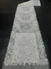 Bordado de lentejuelas bordado de lentejuelas tela de malla tela bordada con flor tridimensional adecuada para ropa formal faldas de escenario vestidos