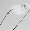 Gafas Sin Montura Pasbage para Miopía para Hombres, Montura de Gafas de Negocio de Aleación de Titanio Puro Ultraligera, Se Pueden Equipar con Lentes Graduadas