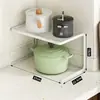 Estante para encimera de cocina, estante de almacenamiento multicapa, estante para ollas, herramienta mágica para organizar ollas y utensilios en gabinetes, estante divisor de varios niveles