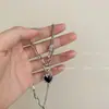 Collar de costura de amor negro dulce y fresco para mujer, verano, estilo ins, lujo ligero, diseño avanzado, personalidad de nicho, cadena para la clavícula de moda