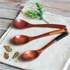 Cuchara de madera japonesa anticaída Cuchara de madera para mezclar 18cm Cuchara de madera enrollada fabricantes venta al por mayor