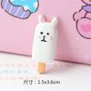 Accesorios de resina de simulación, helado, dibujos animados de animales, paleta, accesorios de joyería DIY, crema, carcasa de teléfono, material de belleza