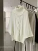 Capa suéter de punto trenzado transfronteriza para mujer, nuevo estilo otoño/invierno 2026, holgada y casual, de cuello alto, como prenda base