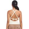 Nueva ropa interior deportiva cruzada de nailon de doble cara de color sólido con hermosa espalda cruzada para correr, fitness, yoga, chaleco superior para mujer