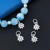 Plata de Ley S925 Colgante de Volante Accesorio DIY Pulsera de Cuentas Hecha a Mano Collar Colgante Kit de Materiales